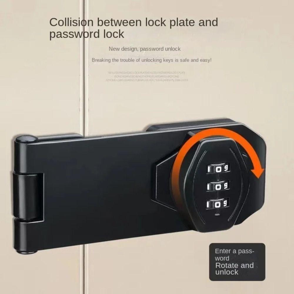 Easy To Install Rotary Hasp Locks Keyless Combination Password Lock Password Door Lock  Household