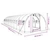 VidaXL Greenhouse with White Steel Frame 36 M² 12x3x2 M, Polytunnel, Cold Frame, Tomato Greenhouse, Garden Greenhouse, 3188054