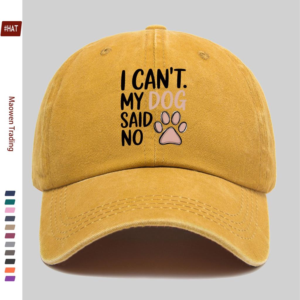 pc Casual Elegant Pink Cute Dog Paw Letter Print Baseball Cap Cute Sun Hat Trucker Decorative Hat Buckle Adjustable Papa Hat St