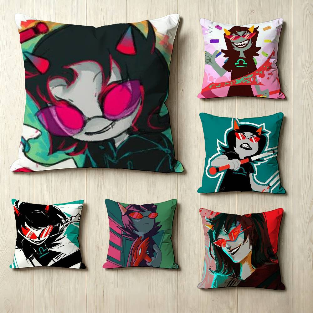 HHomestuck Cool TTerezi PPyrope Square DoubleSided printed Pillow Case Bedroom Bedside Pillow Sofa Cushion Cover