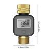 IPX5 Waterproof Digital Water Flow Meter Brass Inlet LCD Display Electronic Water Meter Multifunctional Accurate
