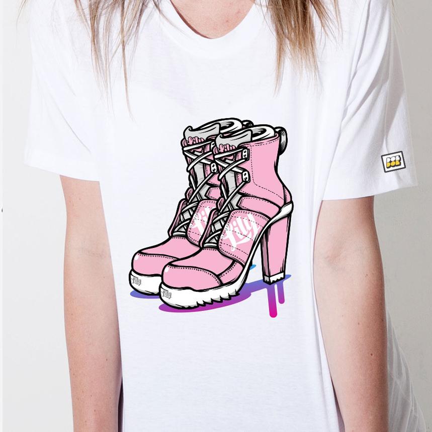 Doldol Lily-Tshirts-05 Lovely Lily Female Polar Bear Snowboarder Extreme Character Graphic Design T-Shirt White/L