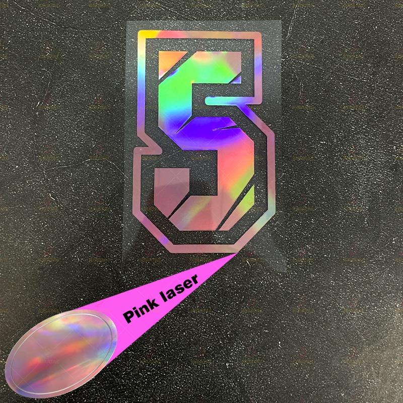 1PC Laser Pink Motorcycle Number Stickers 0-9 Waterproof for Motorbike Helmet Fuel Tank Fender DIY Bicycle Scooter Vinyl Decals