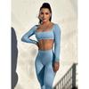 Fashion Yoga Clothes Long Sleeves Women's Outdoor Running Thin Tight Sports T-shirt Workout Sexy Gathered Short Tops