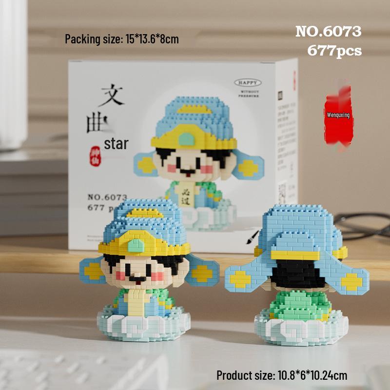 Gott des Reichtums Mikro-Partikel Bausteine - Neujahrsgeschenk Ornament, Kompatibel mit Lego