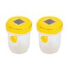 2/4Pcs Outdoor Hanging Wasp Trap Solar Powered Hornet Bee Catcher with UV LED Light Reusable Outside Garden Patio Yellow Jacket Trap Bottle