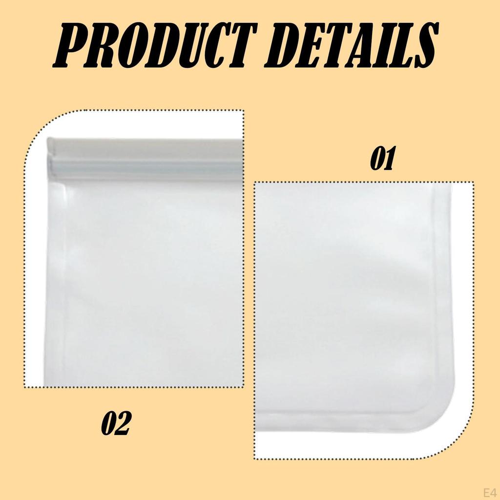 Food Storage Bag , Premium, Durability, Leakproof Freezer Reusable for Travel Fruits Snack