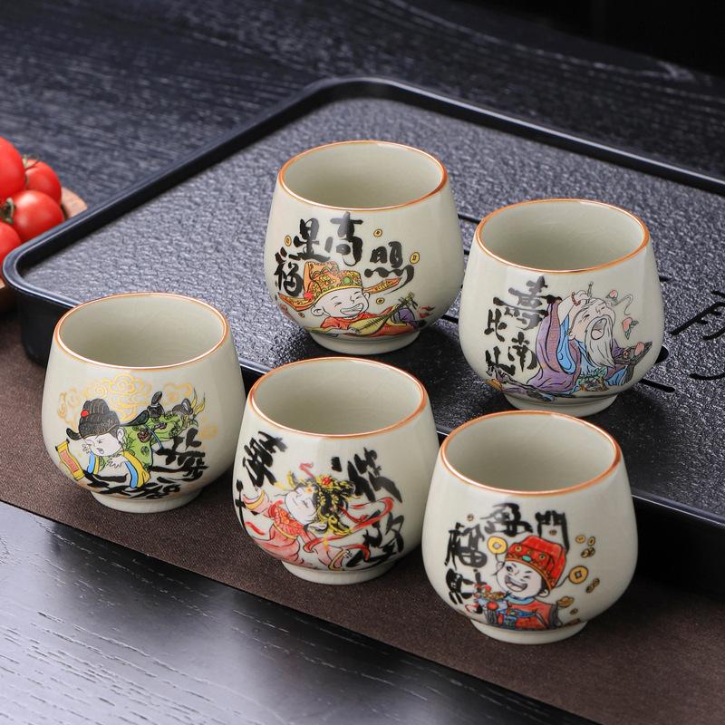 Huang Ru kiln master cup can be raised by opening a piece of ceramic household kung fu tea cup tea cup tea cup large single cup gift