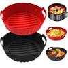 Silicone Air Fryer Basket Reusable Round Baking Tray New Silicone Baking Pan Oven Use