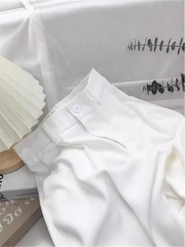 Women's High Waist Wide Leg Suit Pants - Slimming, Loose Fit, Korean Design for Spring/Autumn 2024
