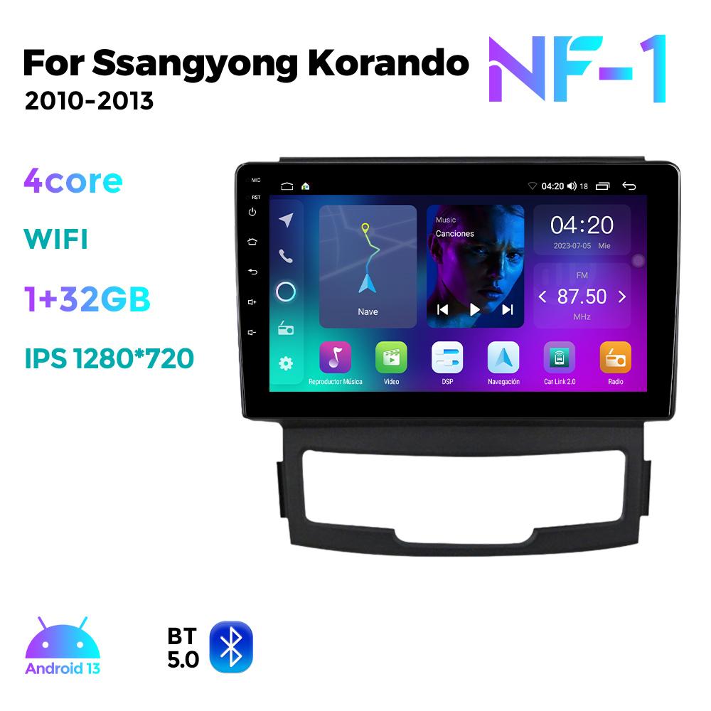 

NaviFly 7862S 8G 256G QLED Android All In One Car Radio For SsangYong Korando 3 Actyon 2 2010-2013 GPS Intelligent Systems 2 Din