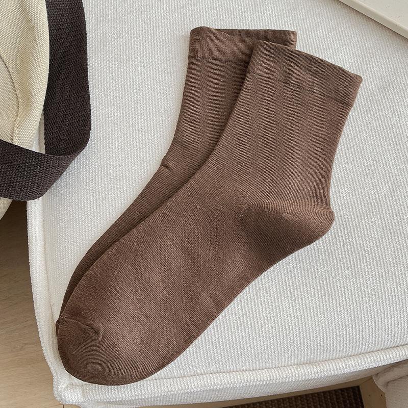 Female Spring and Autumn Sweat Absorption Deodorant Loose Mouth In The Tube Socks