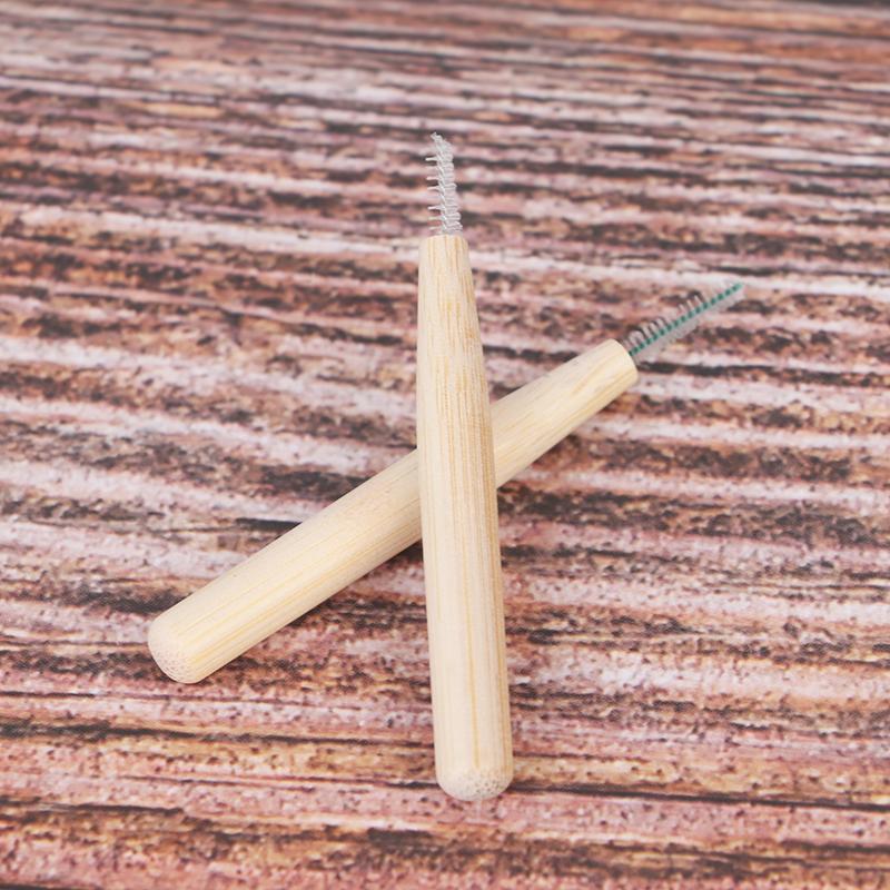 30Pcs Bamboo Interdental Brushes Dental Floss Cleaners Teeth Brush Toothpick