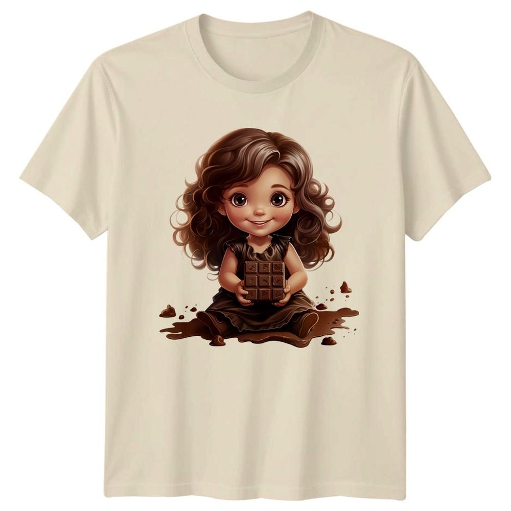 Adorable Chibi Girl Loves Her Chocolate TShirt Chocolate Lover Sweets Dessert
