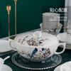 Bone China Luxury Dinnerware Sets Christmas Kitchen Gift Guests Porcelain Plates Set Wedding Party Dishes