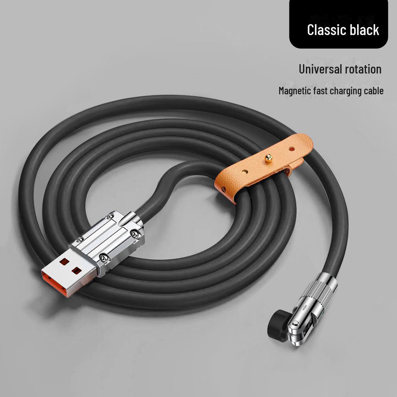 

Магнитный кабель для быстрой зарядки Type-C из цинкового сплава с вращением на 540°, 2 м, TPE