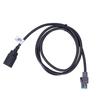 4 Pin USB Cable Adapter Male Cord Extender 102cm 40.16in Long Black ABS Replacement for Nissan Teana