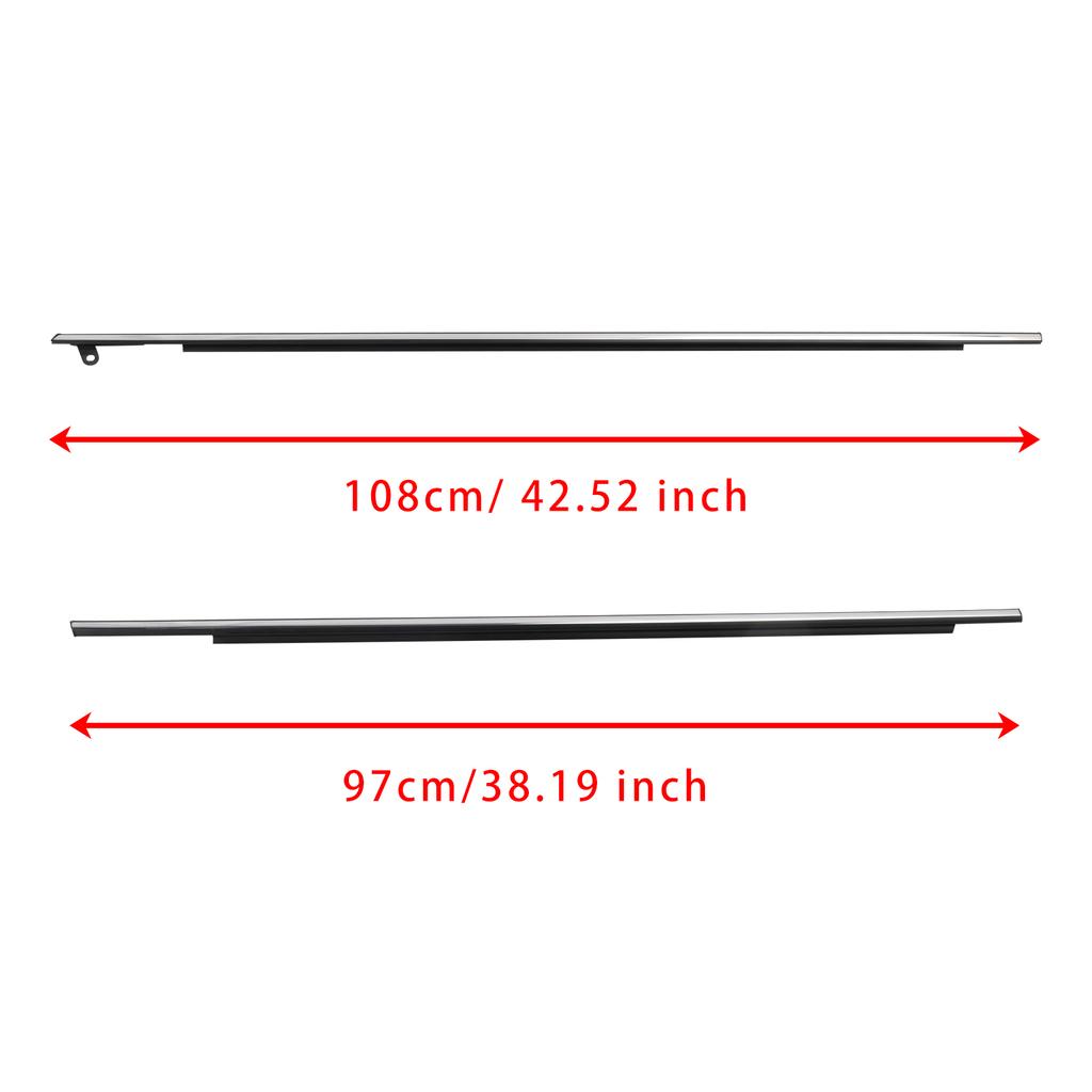 4pcs Chrome Outside Window Moulding Weatherstrip Seal For Toyota Venza 2009-2016