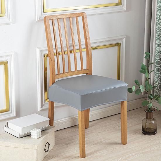Housse de siège élastique en similicuir antidérapante imperméable résistante à l'huile isolation thermique couleur unie résistante aux rayures