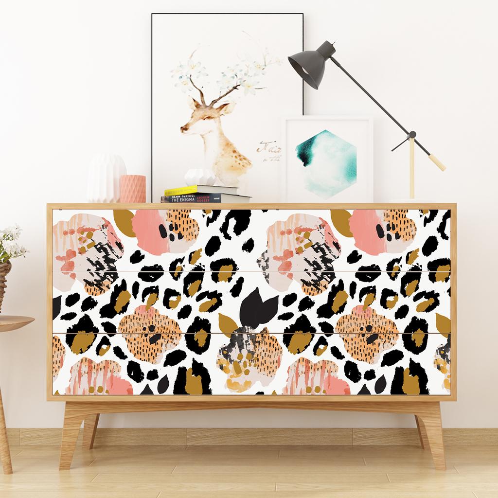 Tiger Texture Peel and Stick Wallpaper Vinyl Stripes Self Adhesive Wall Paper Removable Contact Paper for  Cabinets Drawers