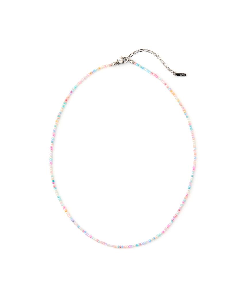 Romantinuer [2Pack] Pastel Bead Necklace (5 Colors)