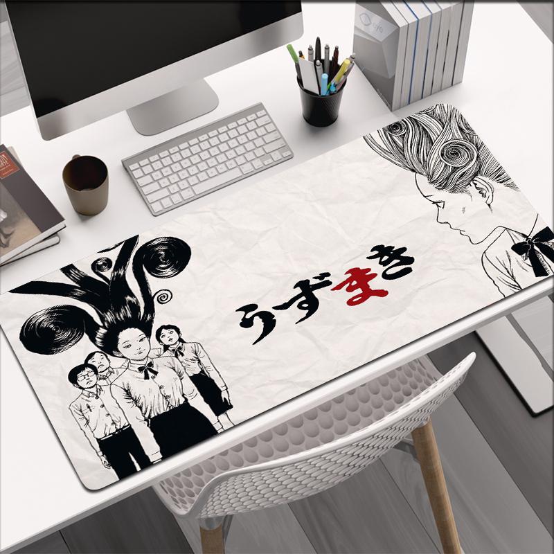 Junji Ito Xxl Mouse Pad Gaming Accessories Keyboard Alfombrillas De Ratón Soft Computer Desk Mat Pc Gamer Cabinet Mousepad Large