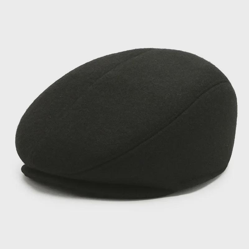 Men's Thickened Duckbill Cap - Autumn/Winter Cotton Hat for Middle-Aged and Elderly