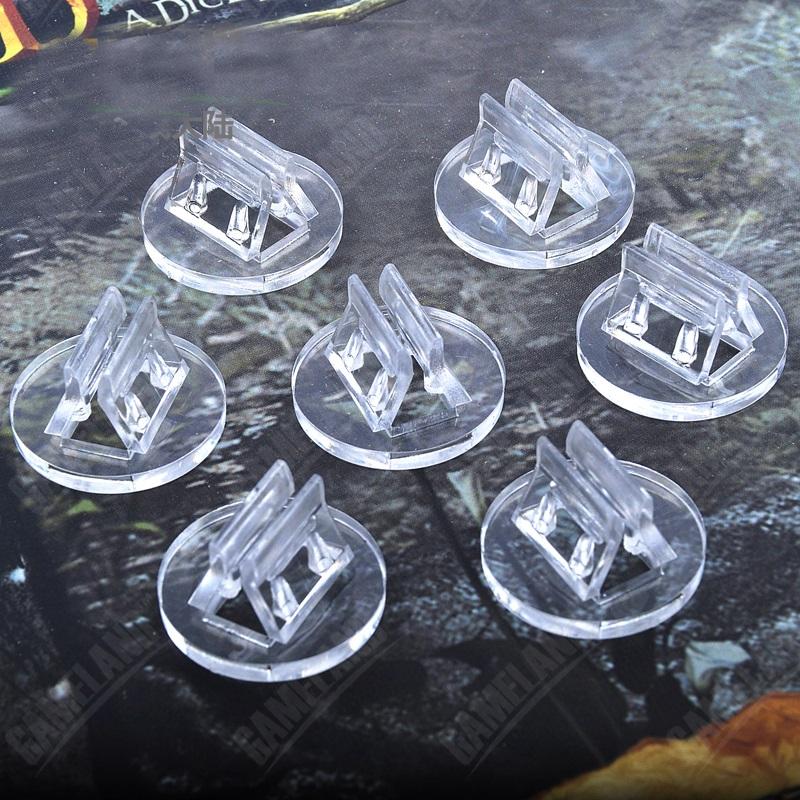 100 Bucăți Suport din Plastic Transparent Bază pentru Carduri pentru Jocuri de Societate Suport pentru Carduri Copii Accesorii Jocuri