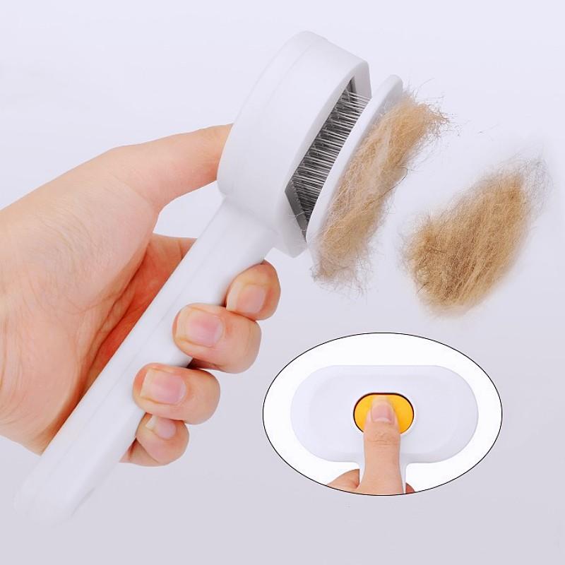 Self Cleaning Dog Brush One Button Automatic Pet Hair Remover Grooming Massage Comb For Cats Dogs Pet Supplies