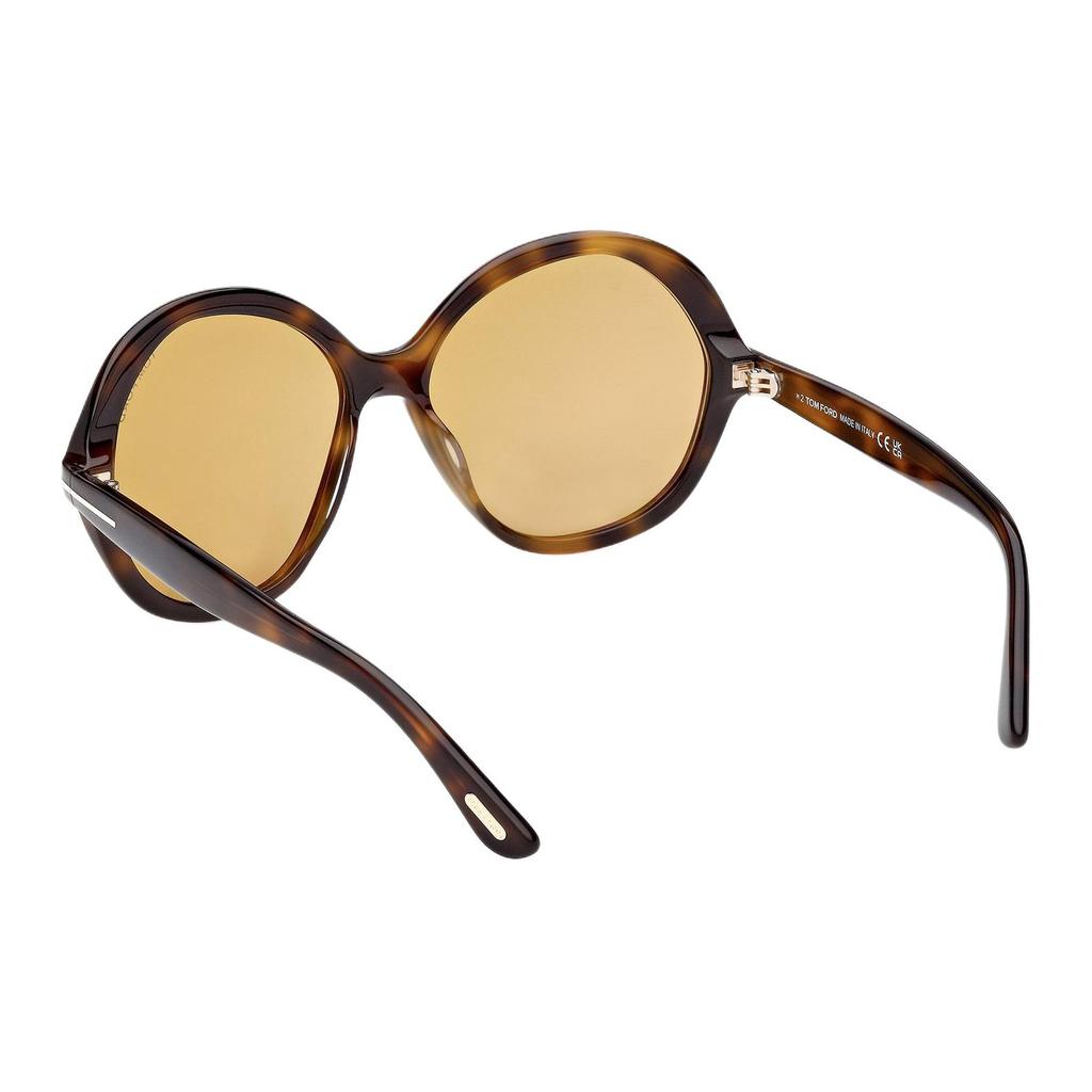 TF Mirror Leg Logo Design Irregular Shape Sunglasses Unisex sunglasses Tortoise FT1282_52E