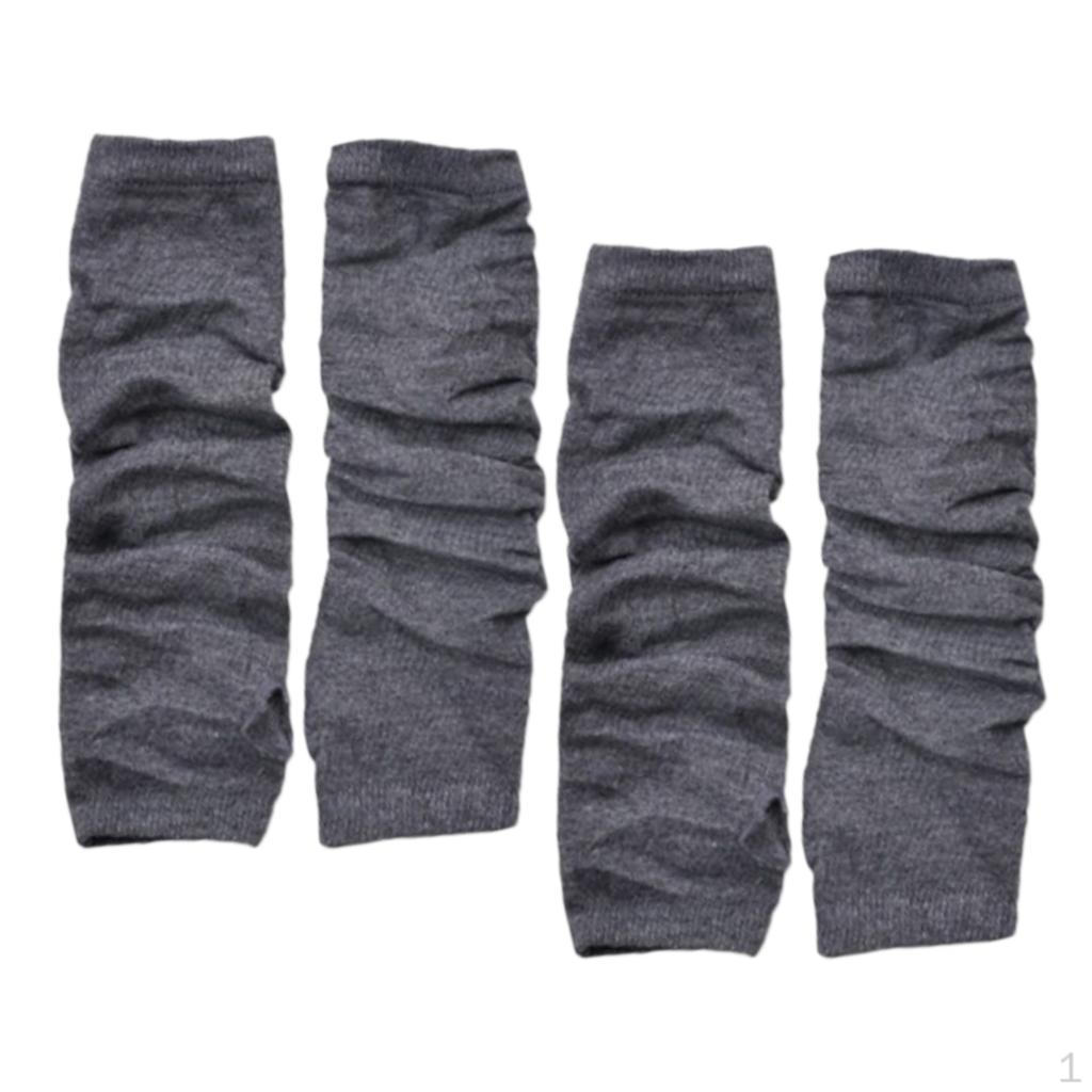 

Теплые длинные перчатки для пальцев с отверстием для большого пальца, вязаная рука Light Grey