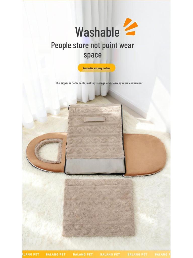 Universal Enclosed Cat Bed: Thick, Warm, Washable Nest for Deep Sleep