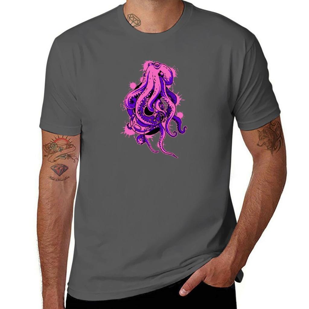 Moving Day Octopus (Purple) TShirt Work Wear Lightweight Tee TShirt