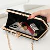 New Fashion Temperament Women's Dinner Bag High-end Velvet Clutch Bag Solid Color Chain Diamond Evening Bag
