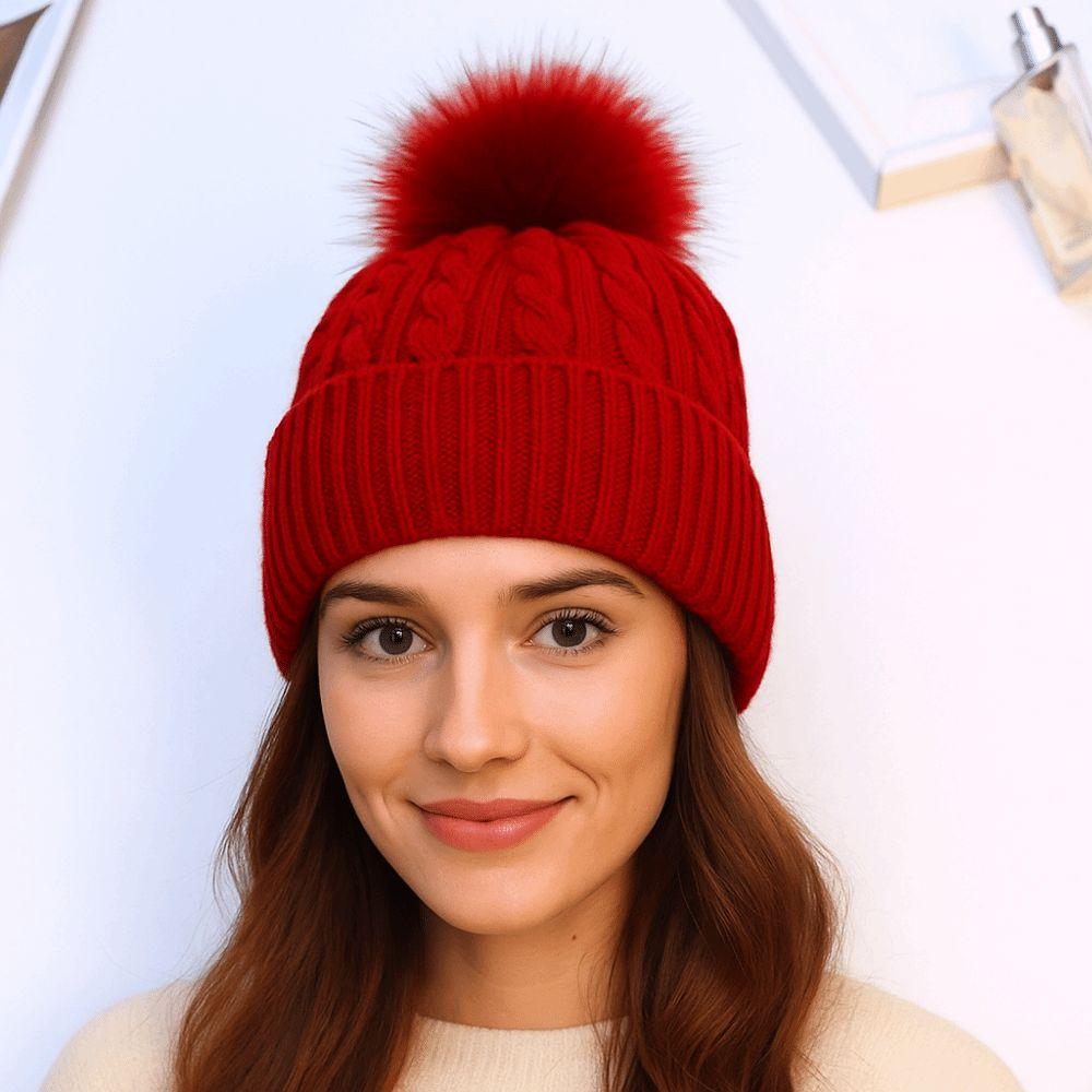 Warm Winter Twist Knitting Hat Korean Style Winter Bonnet Fashion Ski Snow Beanies  Hiking