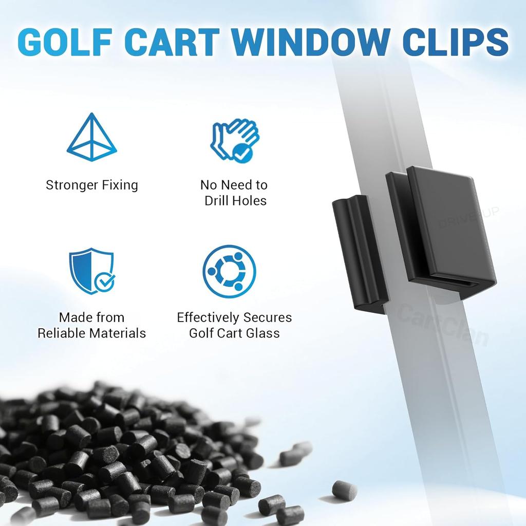Golf Cart Windshield Retaining Clips, Upper Windshield Clips Suitable For Club Car, Yamaha, EZGO, Replace OEM#: 102005801, Set Of 2