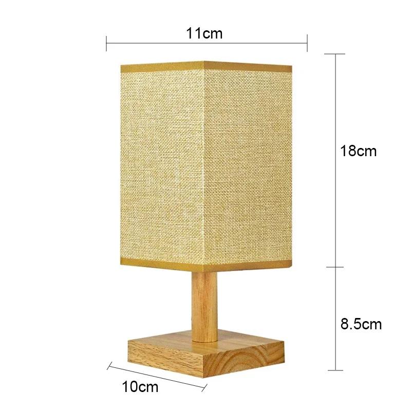 LED Table Lamps Fabric Dimmable USB Plug Simple Lamp Light Lampshade For Home Bedroom Decor Bedside Chinese Style Night Lighting