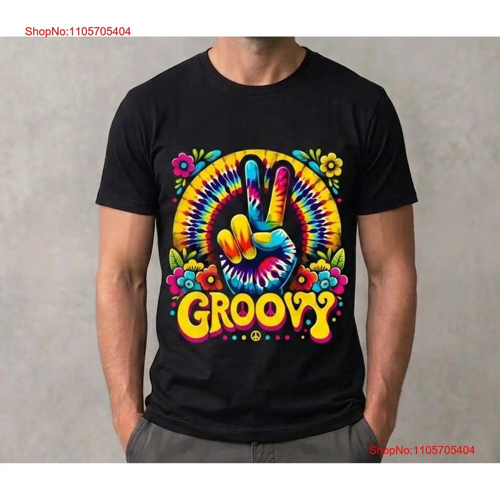 Retro Groovy Peace T Shirt Vibrant 70s Style Vintage Fashion Slightly Graphic Versatile Unisex