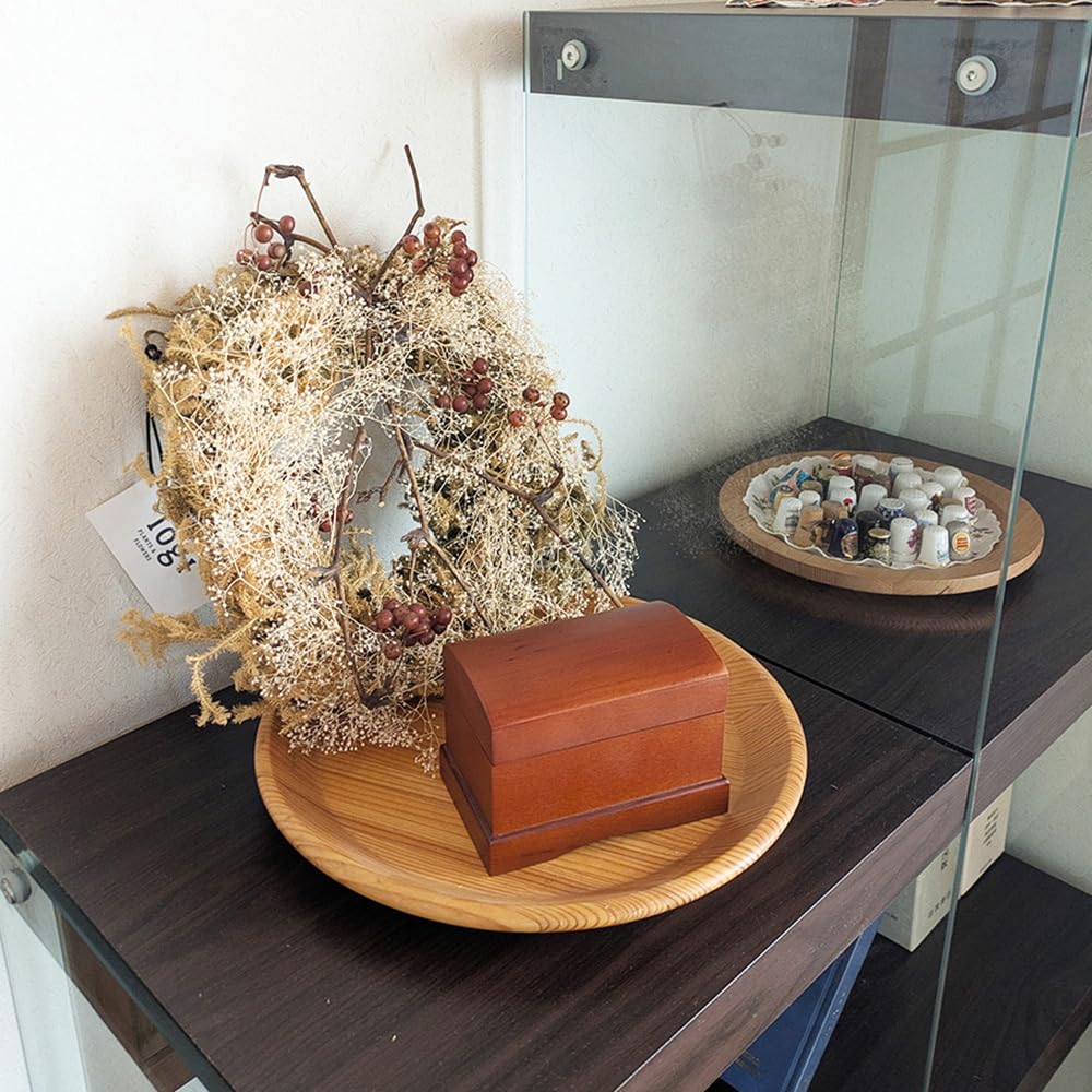 (hej!e) Classic Wooden Jewelry Box with Musical Instrument, Velvet Interior, Perfect for Jewelry Storage, Weddings, Birthdays, and More, Brown