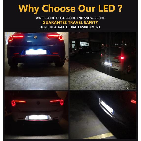 2 Pcs For Opel Astra H J OPC Corsa C D ignia Car LED Number License Plate Lights Lamp Auto Replacement Accessories