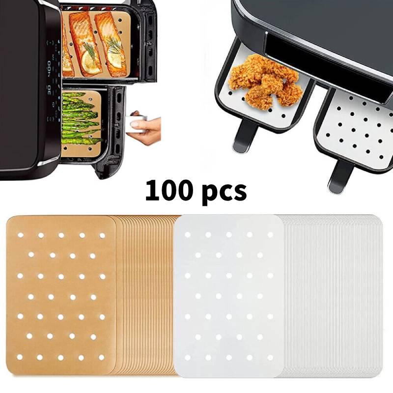 Durable Rectangular Oil Paper Liner For Air Fryer Heat Resistant And Non-stick
