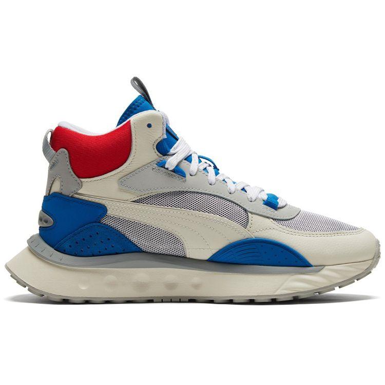 Puma Wild Rider Mid Ivory Glow Future Blue Unisex Sneakers Grey 381598-02