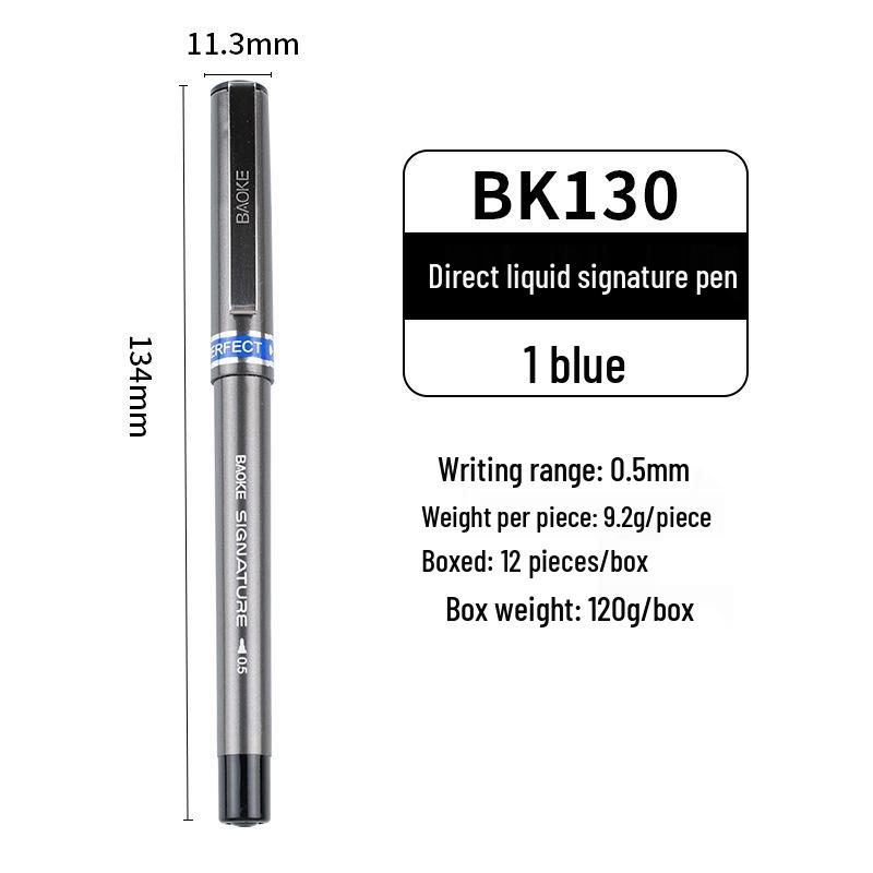 Quick-Dry Black Rollerball Pen with Needle Tip for Exams & Signatures