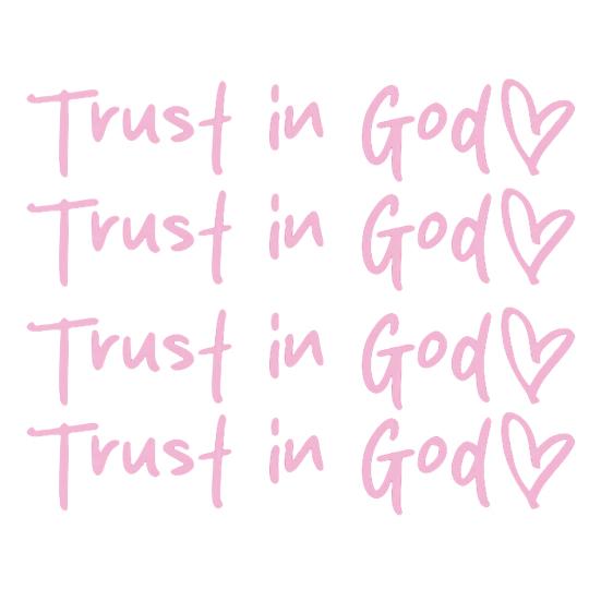2/4/6/8Pcs Trust in God Rearview Mirror Stickers Strong Stickiness Waterproof Self Adhesive Car Decals Automotive Exterior Decals