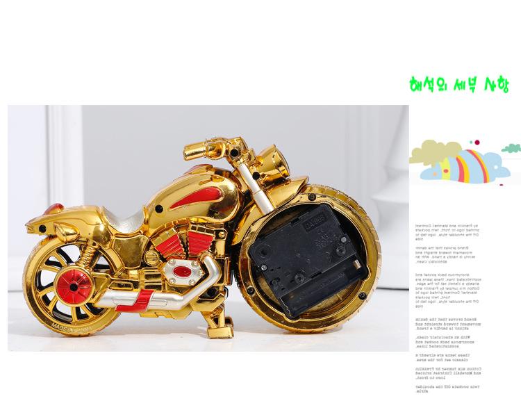 Fashion Motorcycle Alarm Clock – Creative and Stylish Bedside Clock for Students and Home