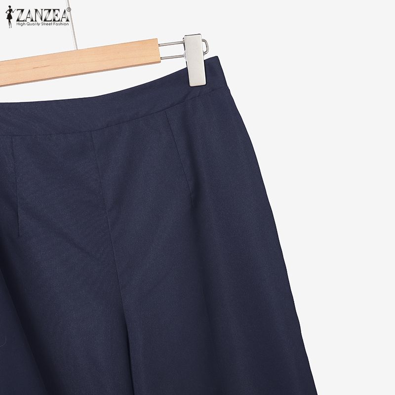 ZANZEA Women Long Sleeve Blouse and Pants Casual Two Piece Suit Sets