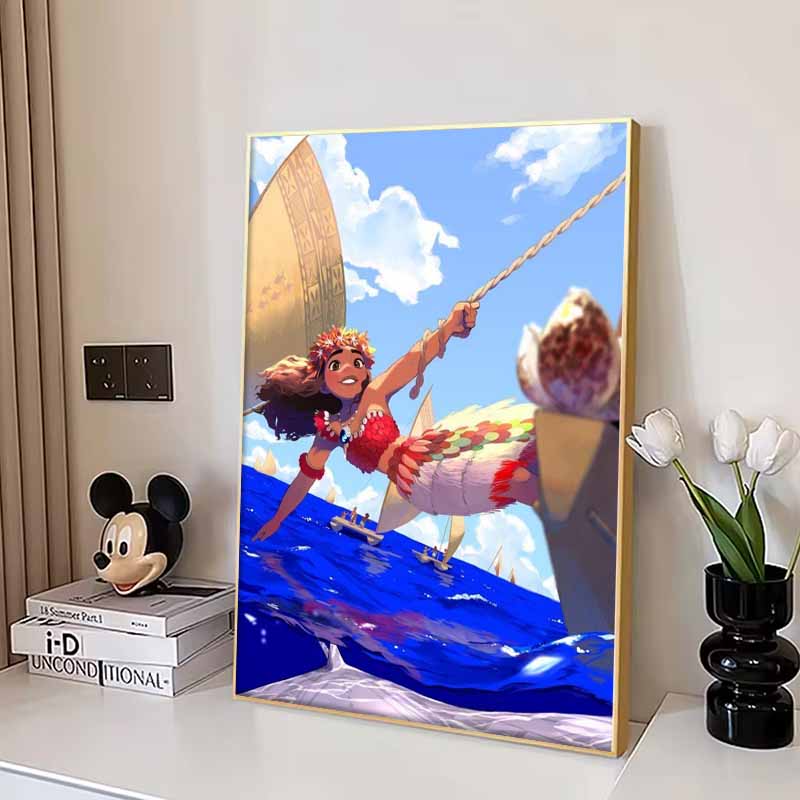 Disney Diamond Painting 5D DIY Moana Fan Art Illustration Art Mosaic Embroidery Decoration Cross Stitch Gift