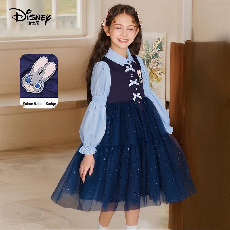 Disney Zootopia Judy Girl s Faux Two-Piece Dress 120