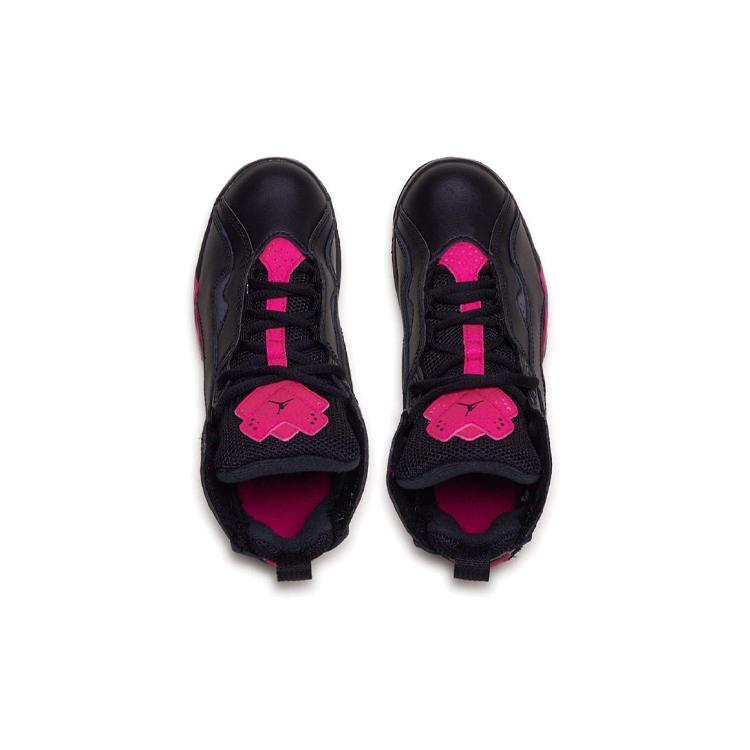 Jordan Zapatillas de Baloncesto Altas True Flight para Niños Negro Rosa Niños de 3 a 7 Años 342775-009