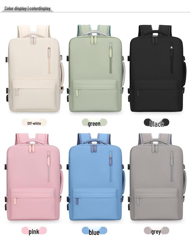 Durable Large-Capacity Multi-Compartment Laptop Backpack for Travel, Rechargeable & Lightweight